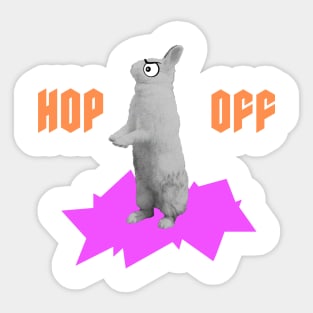 Angry bunny wants you to hop off Sticker